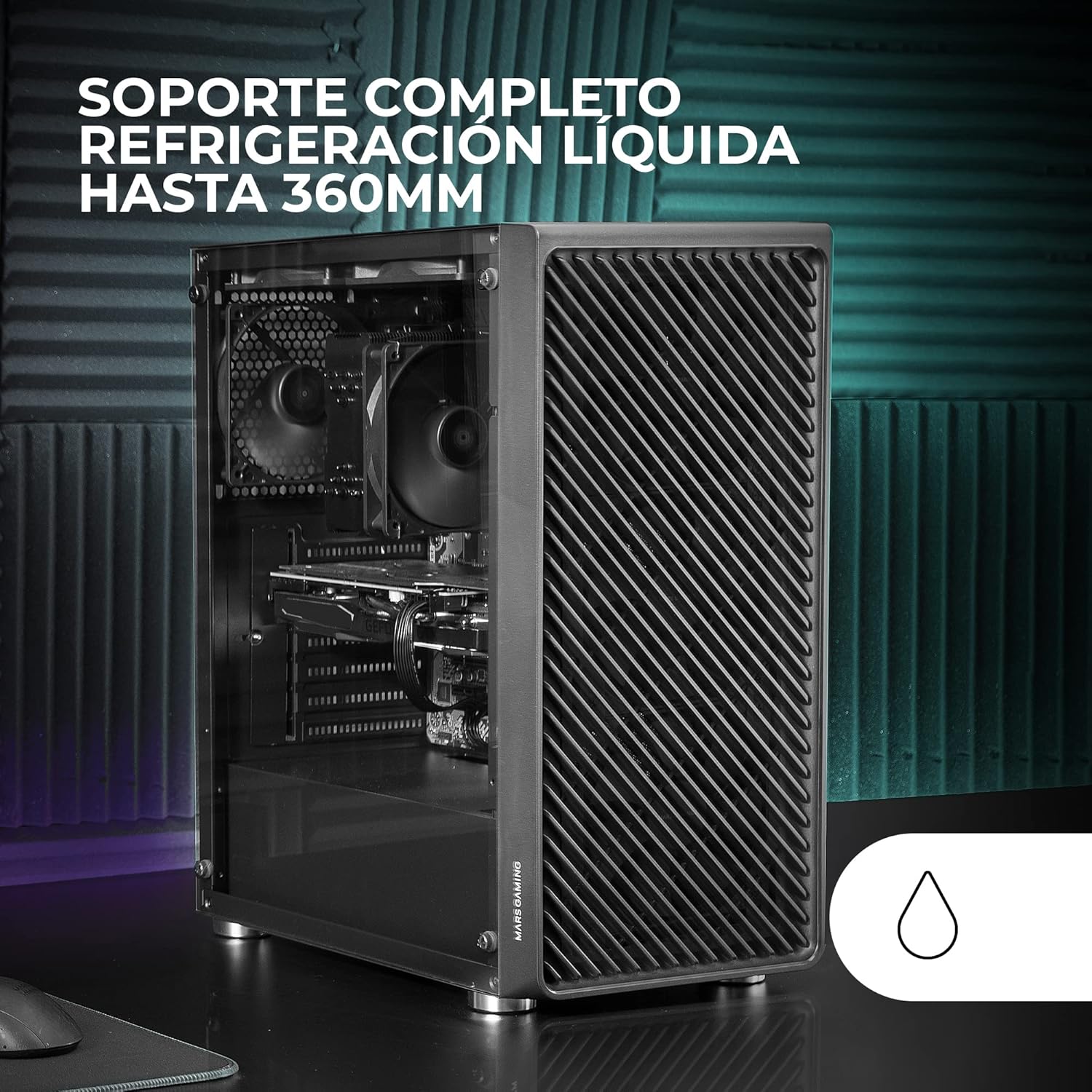 Mars Gaming MC-3000 - Semitower Gaming ATX, Nero - immagine 4