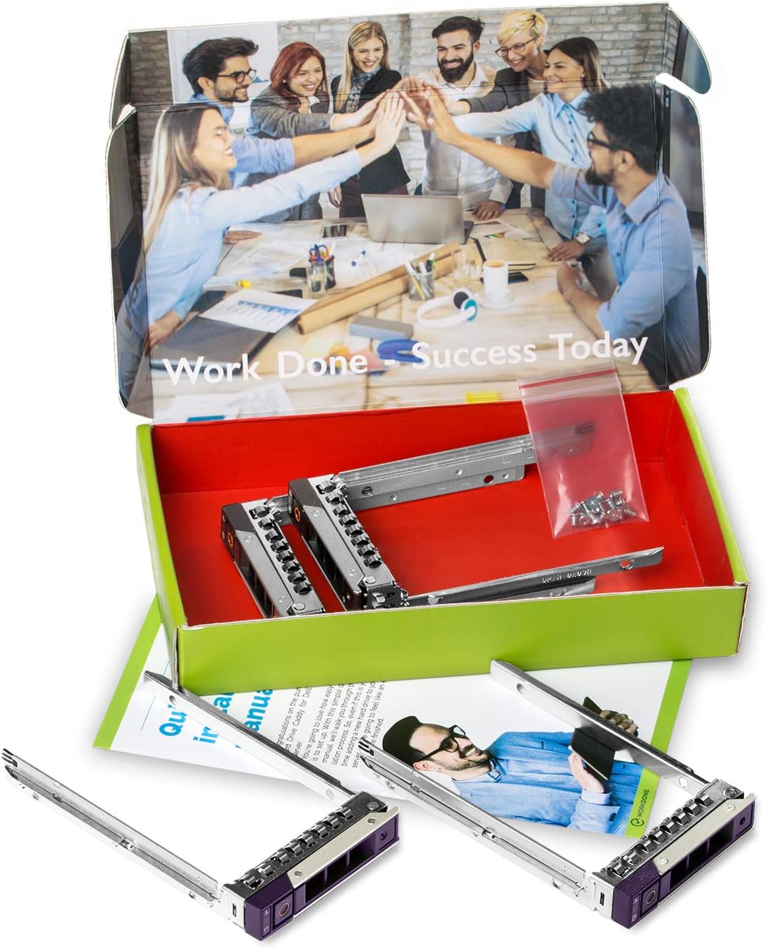 WORKDONE 4 Pezzi - Caddy Disco Rigido 2.5" per Dell PowerEdge - immagine 5