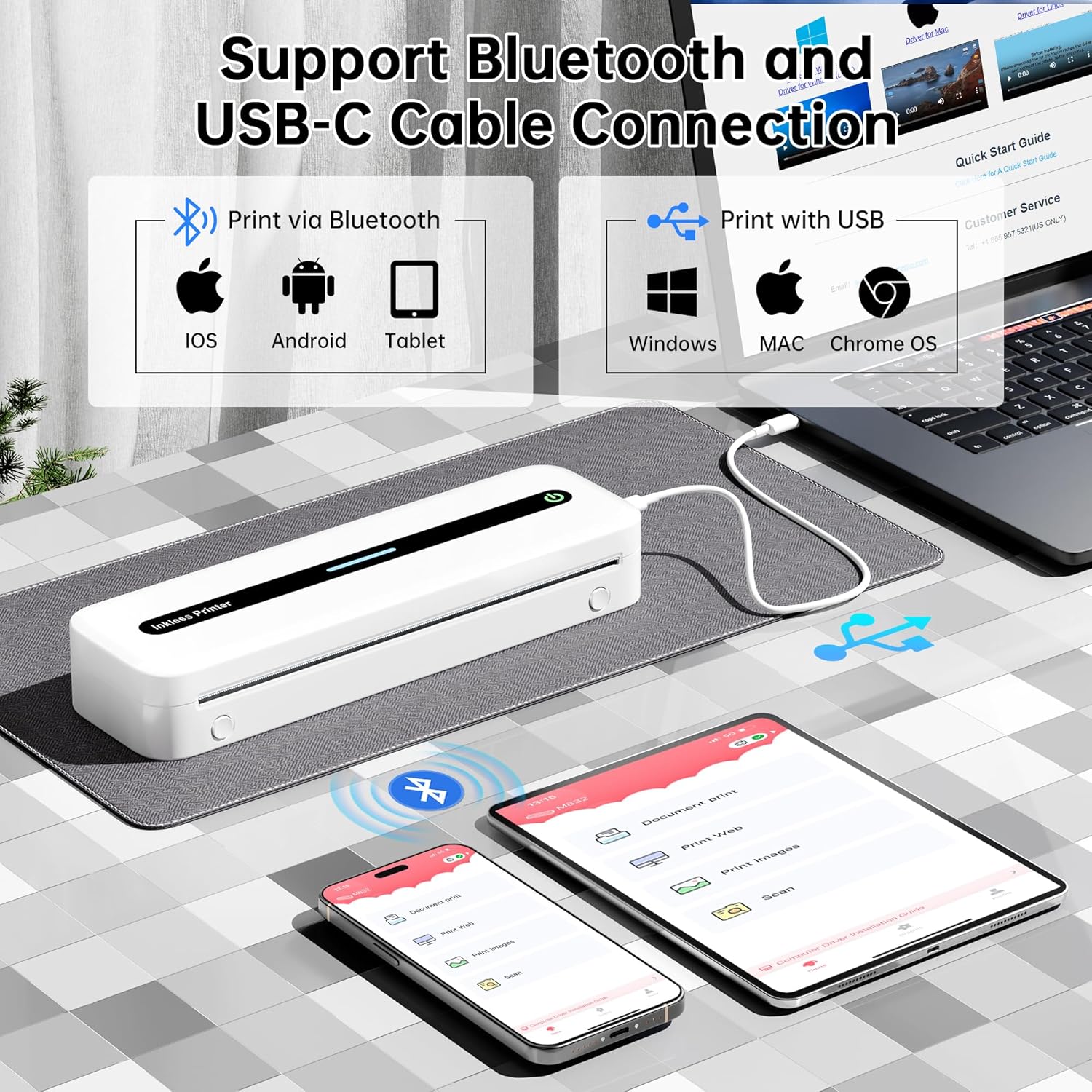 Itriace M832 Stampante Termica Portatile A4 - immagine 3