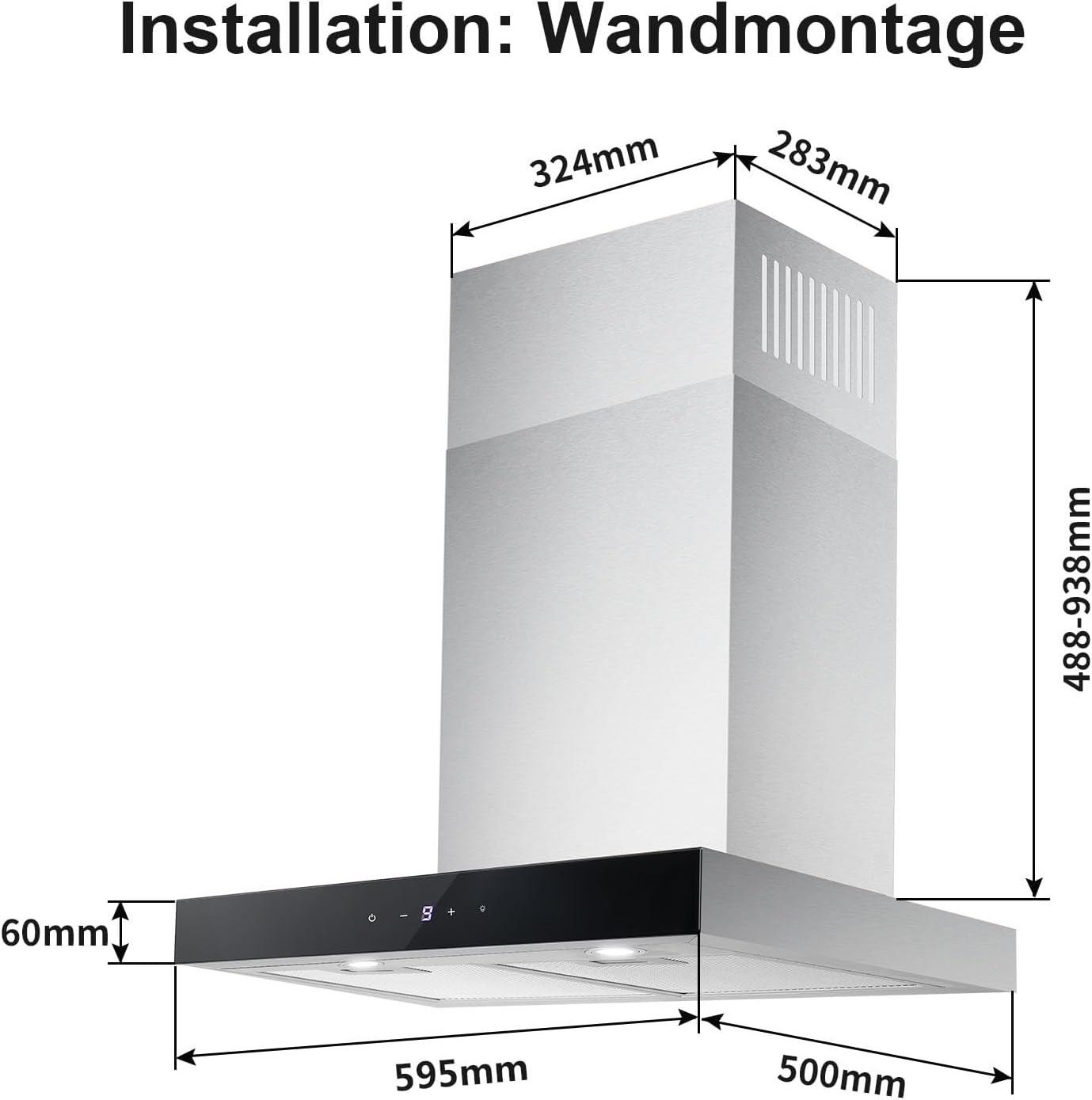 Topstrong Cappa Aspirante 60 cm Acciaio Inox 700 m³/h - immagine 7