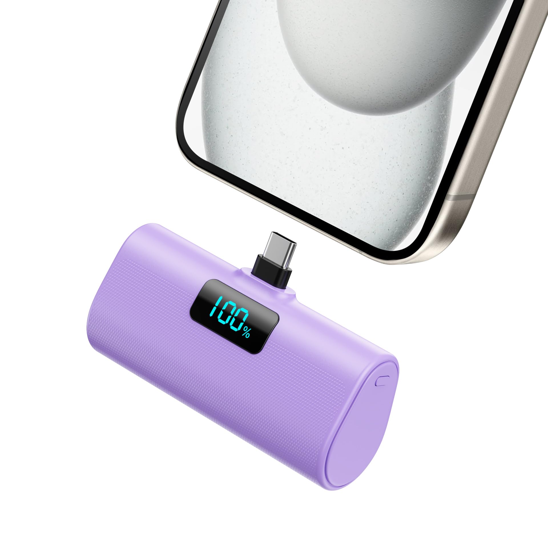 Power Bank 5200mAh Ultra-compatto USB C PD, Viola