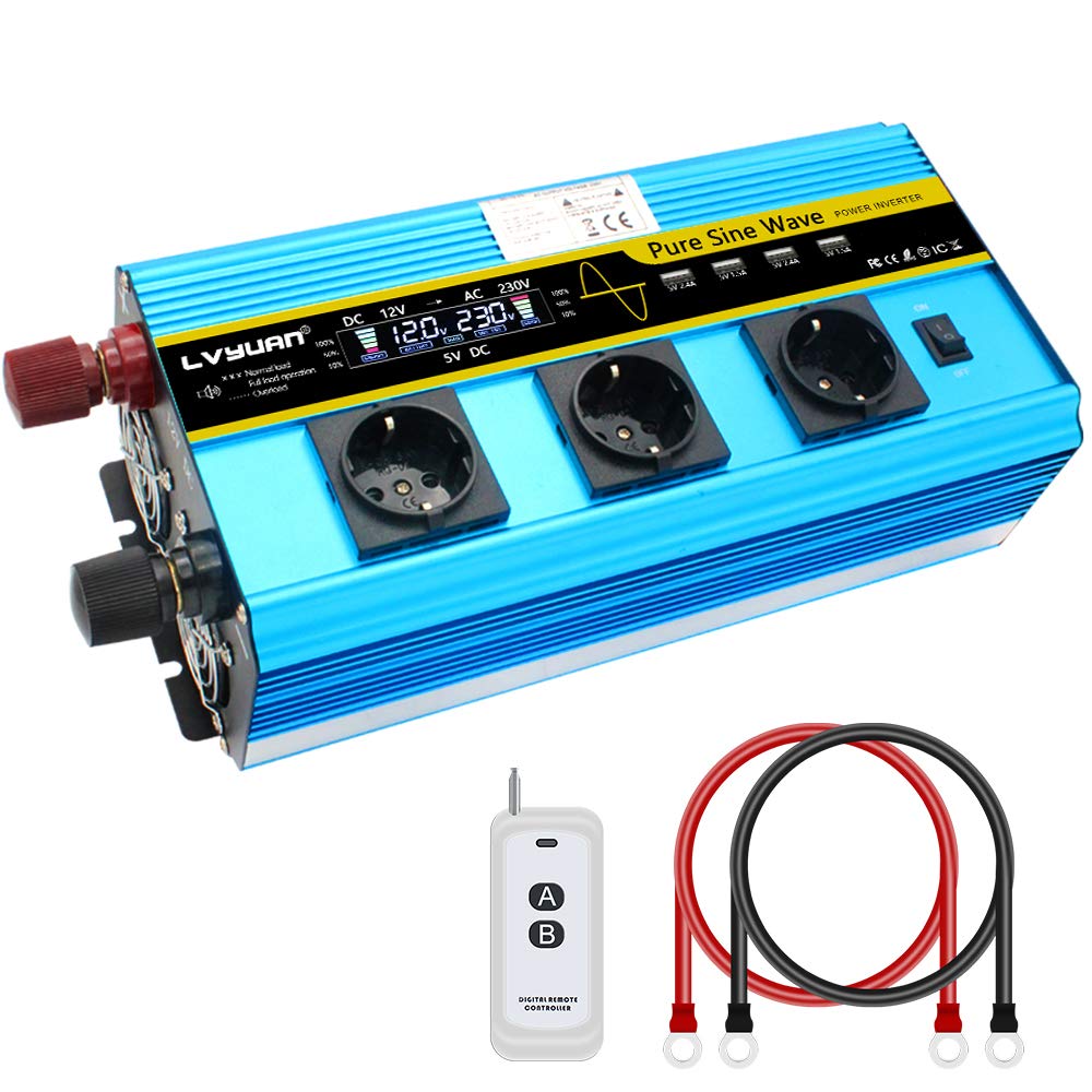 Cantonape Inverter di Corrente 12V 230V Onda Pura 2500W/5000W