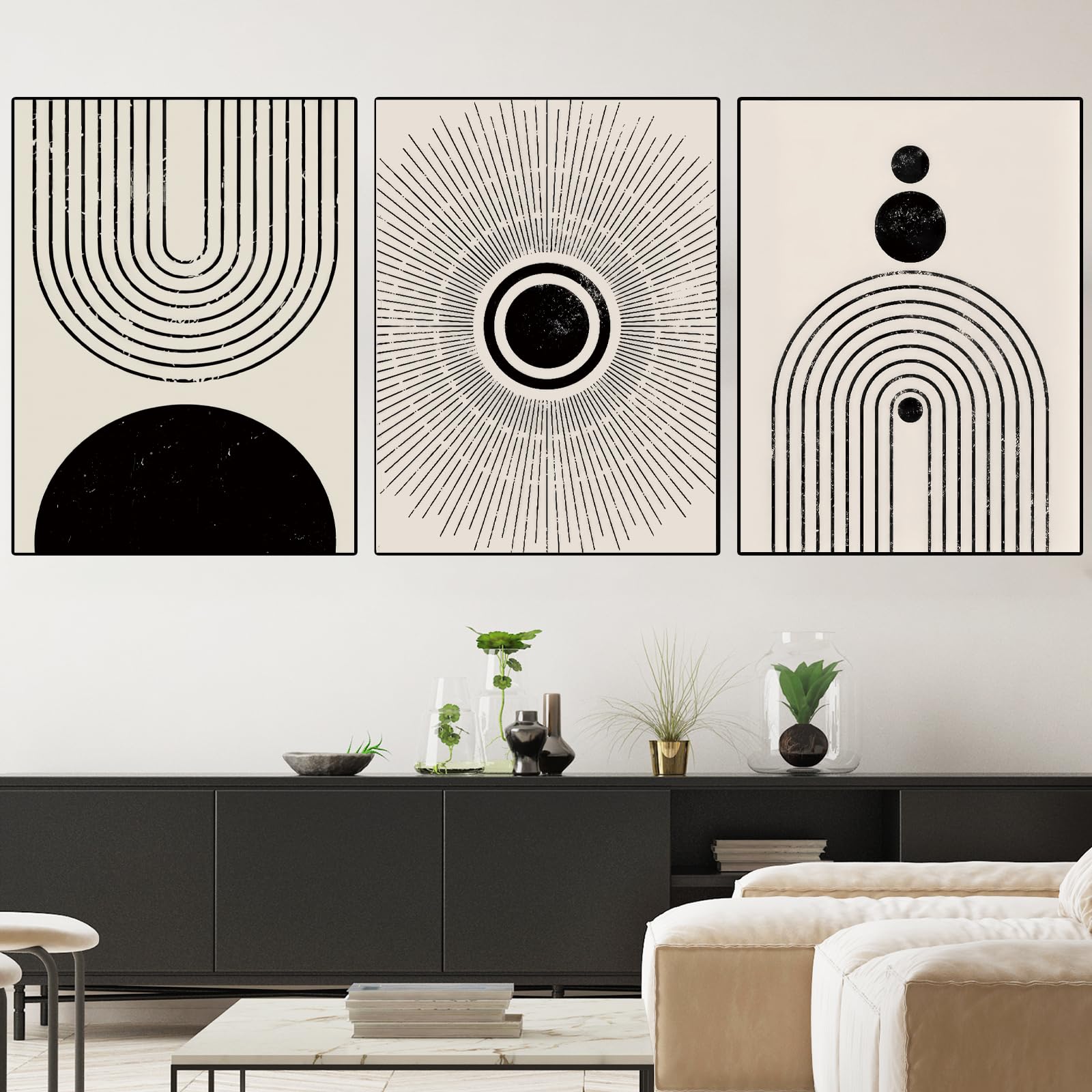 WZXGHE Set 3 Quadri su Tela Astratti 50x70cm