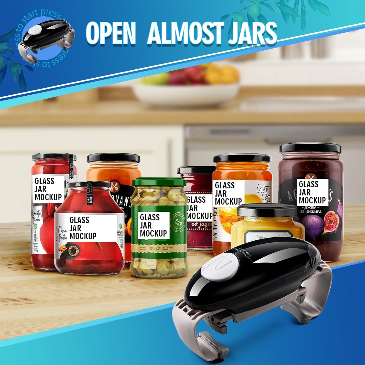 Yuet Apriscatole Elettrico Automatico, Nero - immagine 6