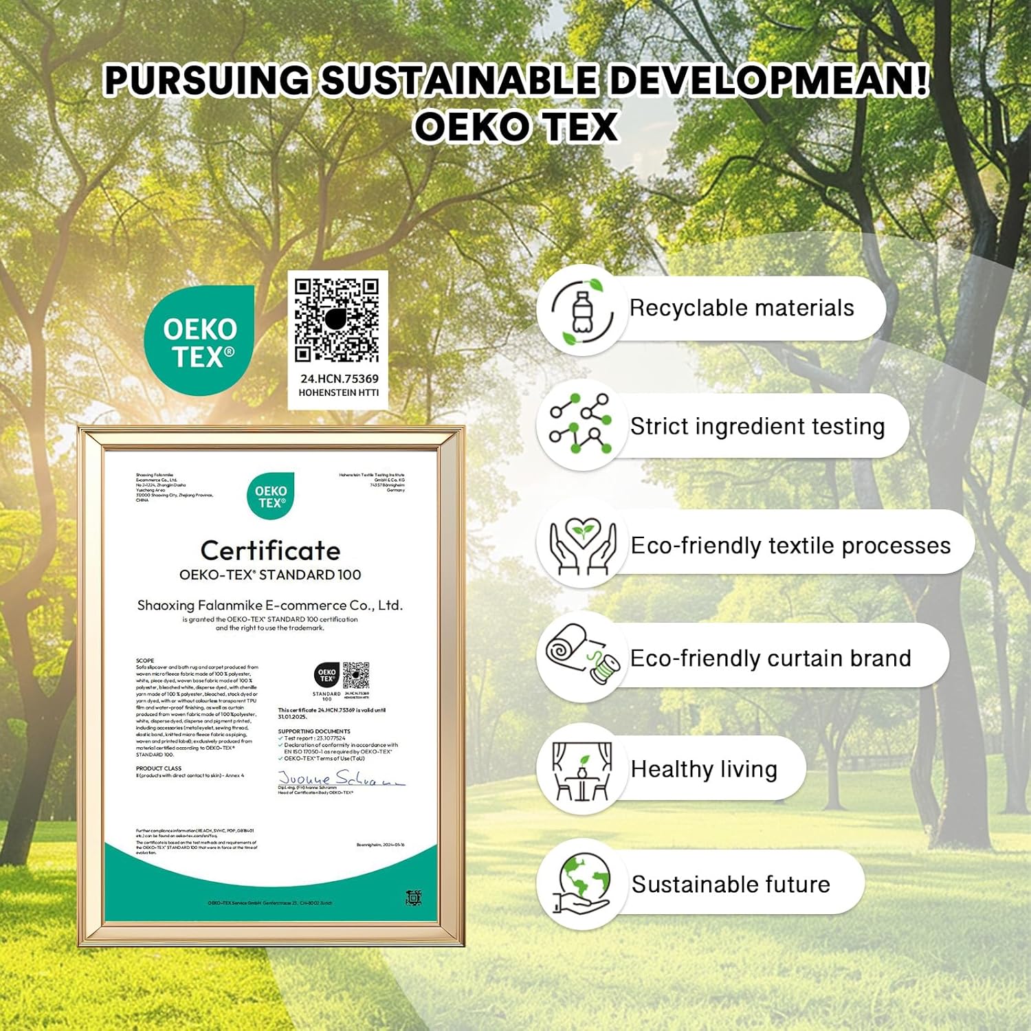 Tende Oscuranti 100% per Interni 2 Pezzi, Natura - immagine 3