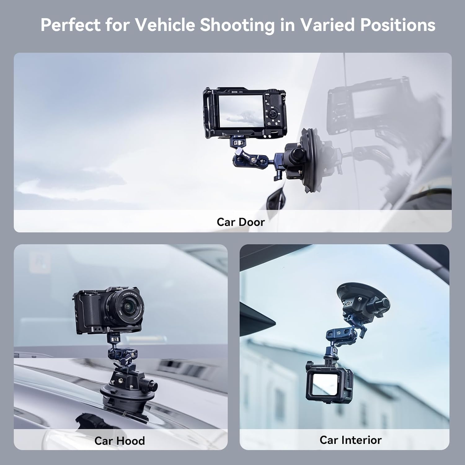 Smallrig Supporto a Ventosa 4" con Braccio Magico - immagine 7