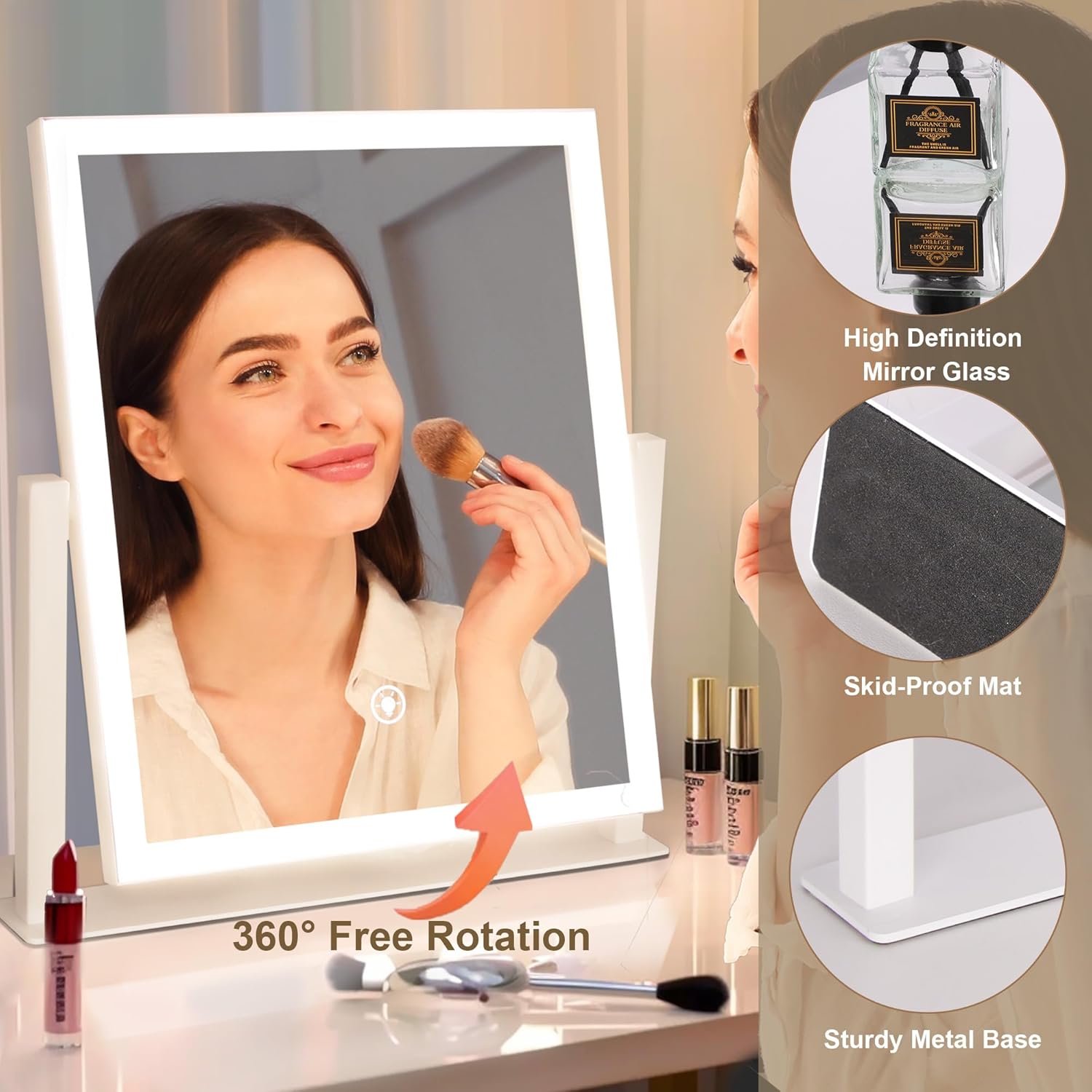 Specchio Trucco con Illuminazione 10x Ingrandimento - immagine 4