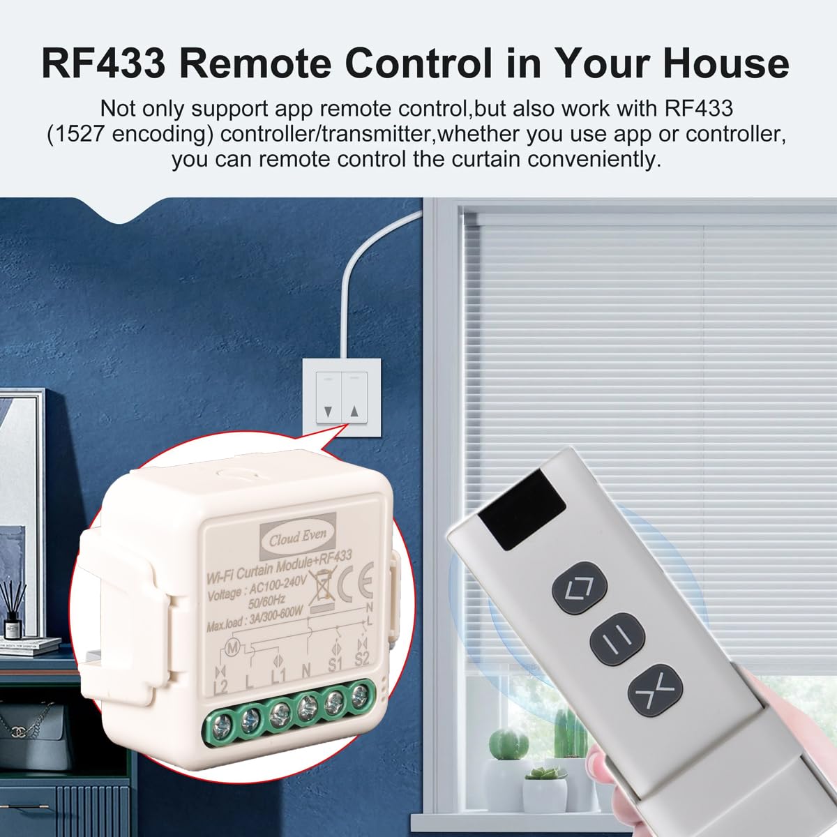 Interruttore Tapparelle RF+WiFi con Telecomandi - immagine 2