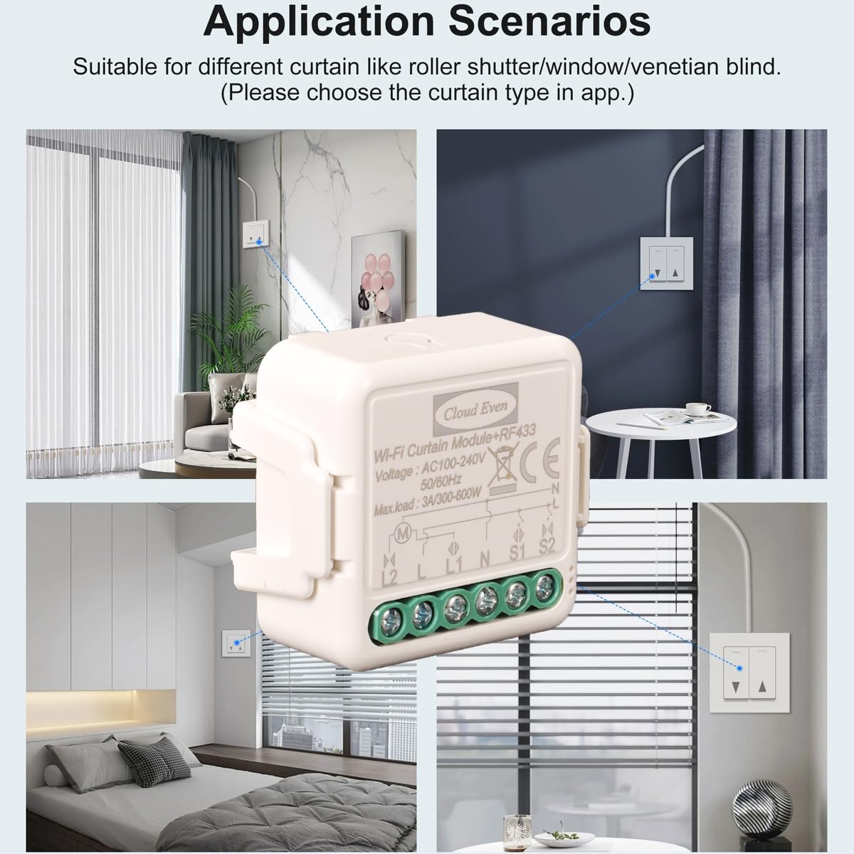 Interruttore Tapparelle RF+WiFi con Telecomandi - immagine 3