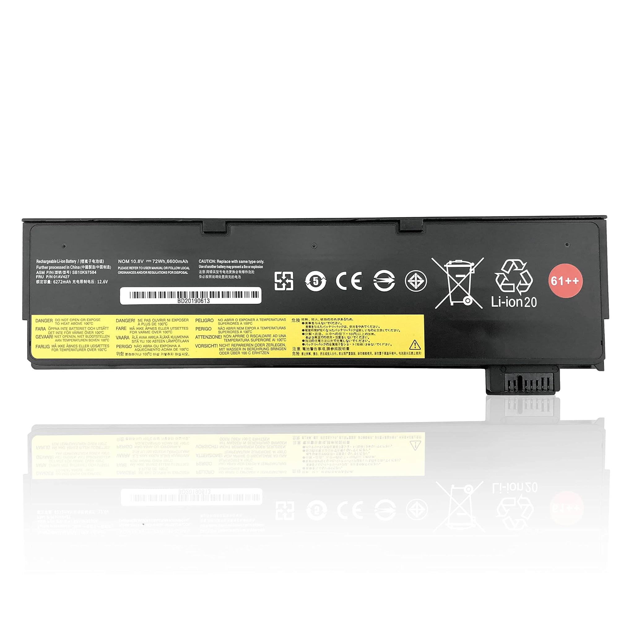 Batteria Ricambio Lenovo ThinkPad T470 T480 72Wh