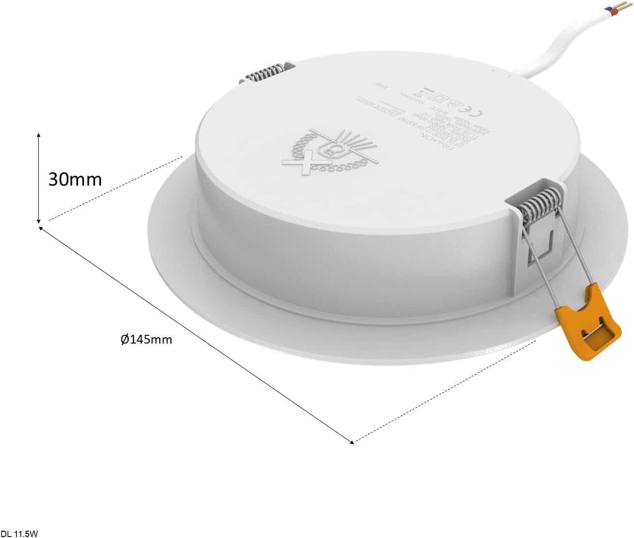 TRAXON LUXPOINT Piastra downlight LED - Filbert circolare 11,5 W luce ...