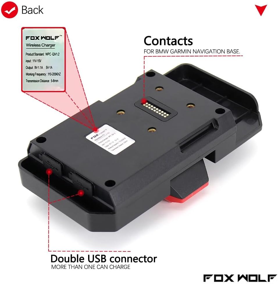 Staffa Navigazione Moto con Ricarica Wireless - immagine 3