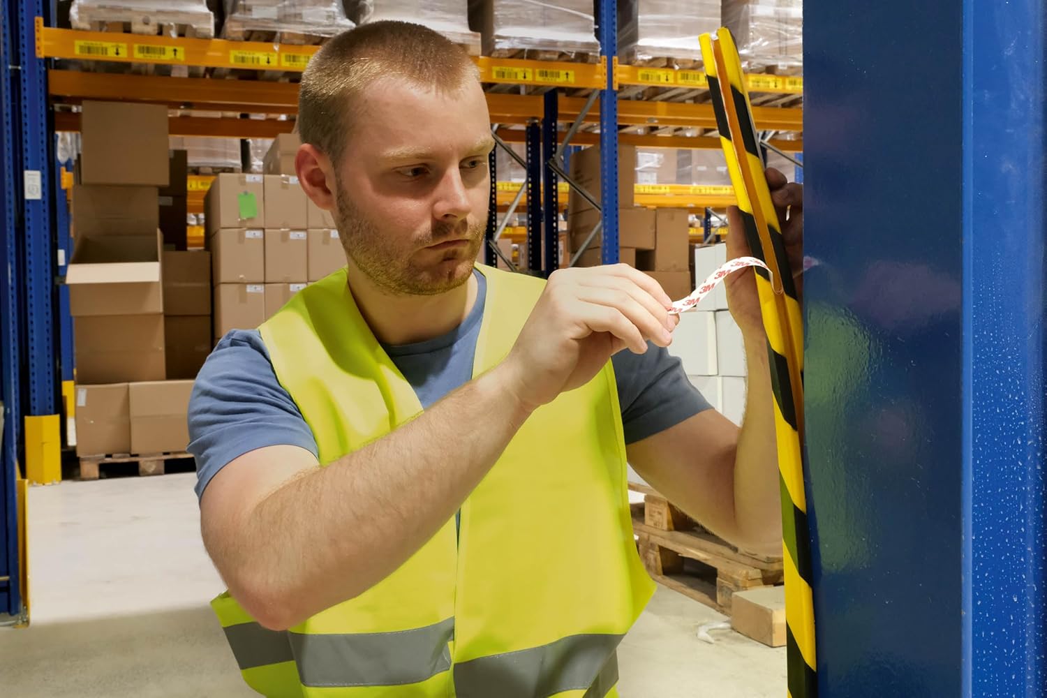 Durable Profili Paracolpi per Spigoli E8, Giallo/Nero - immagine 5