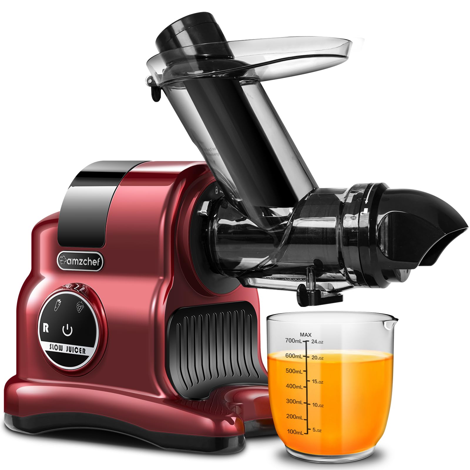 Amzchef Estrattore Frutta e Verdura Professionale, Rosso
