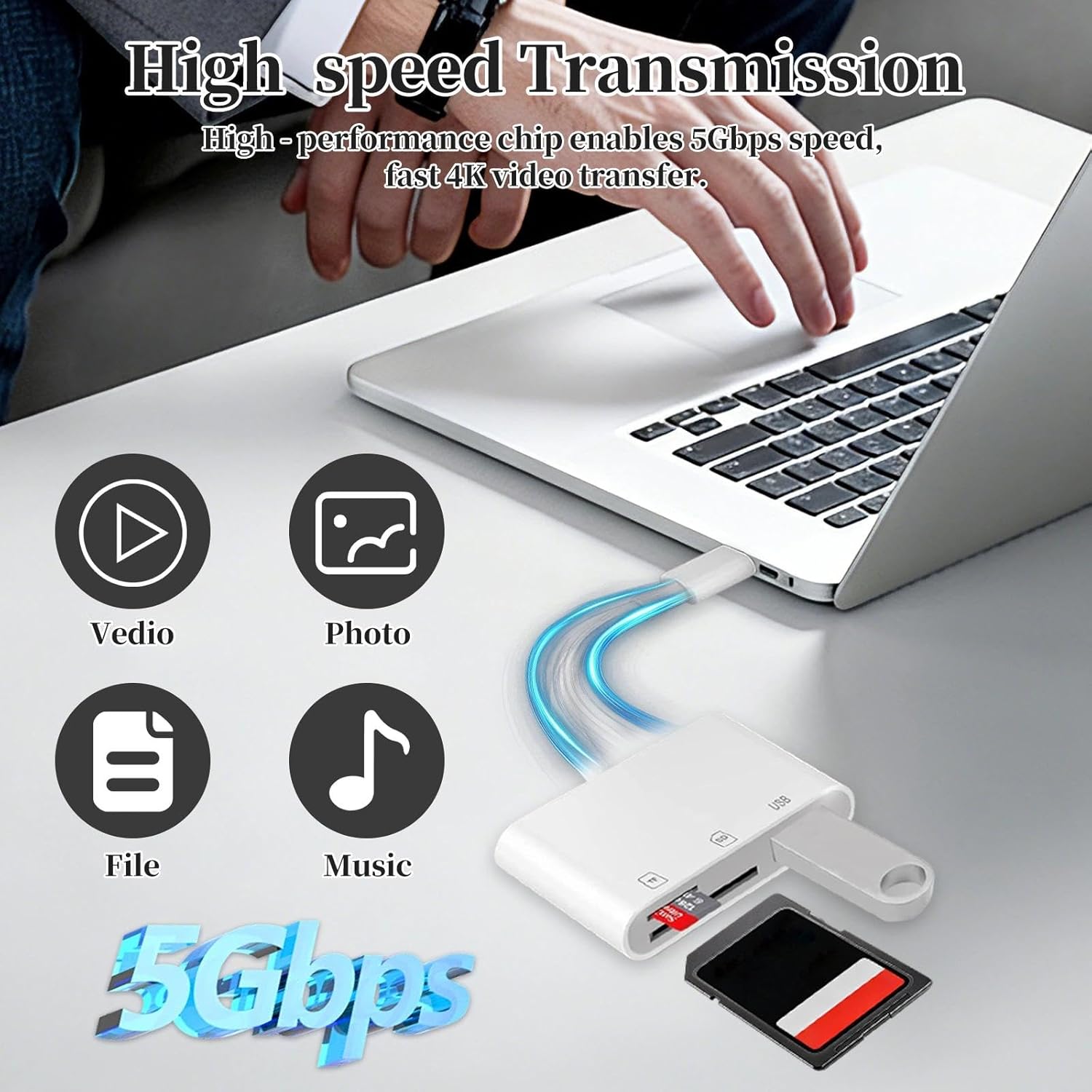 Lettore Schede USB-C per Micro SD/SD - immagine 2