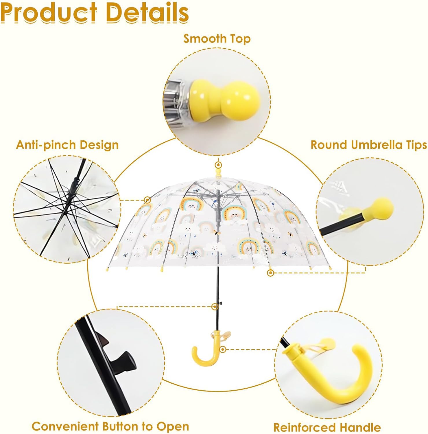Rhomba Ombrello a Bolla Trasparente per Bambini - immagine 2