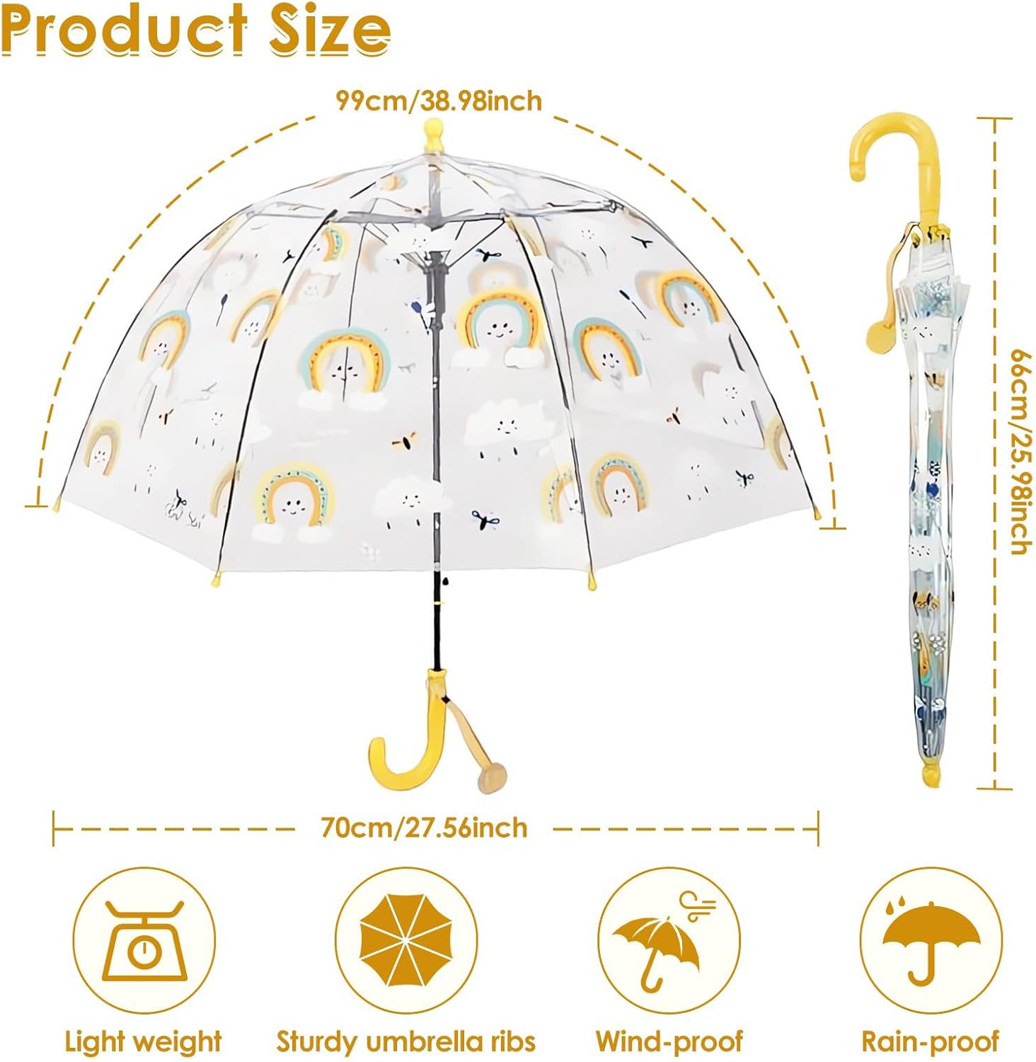 Rhomba Ombrello a Bolla Trasparente per Bambini - immagine 3