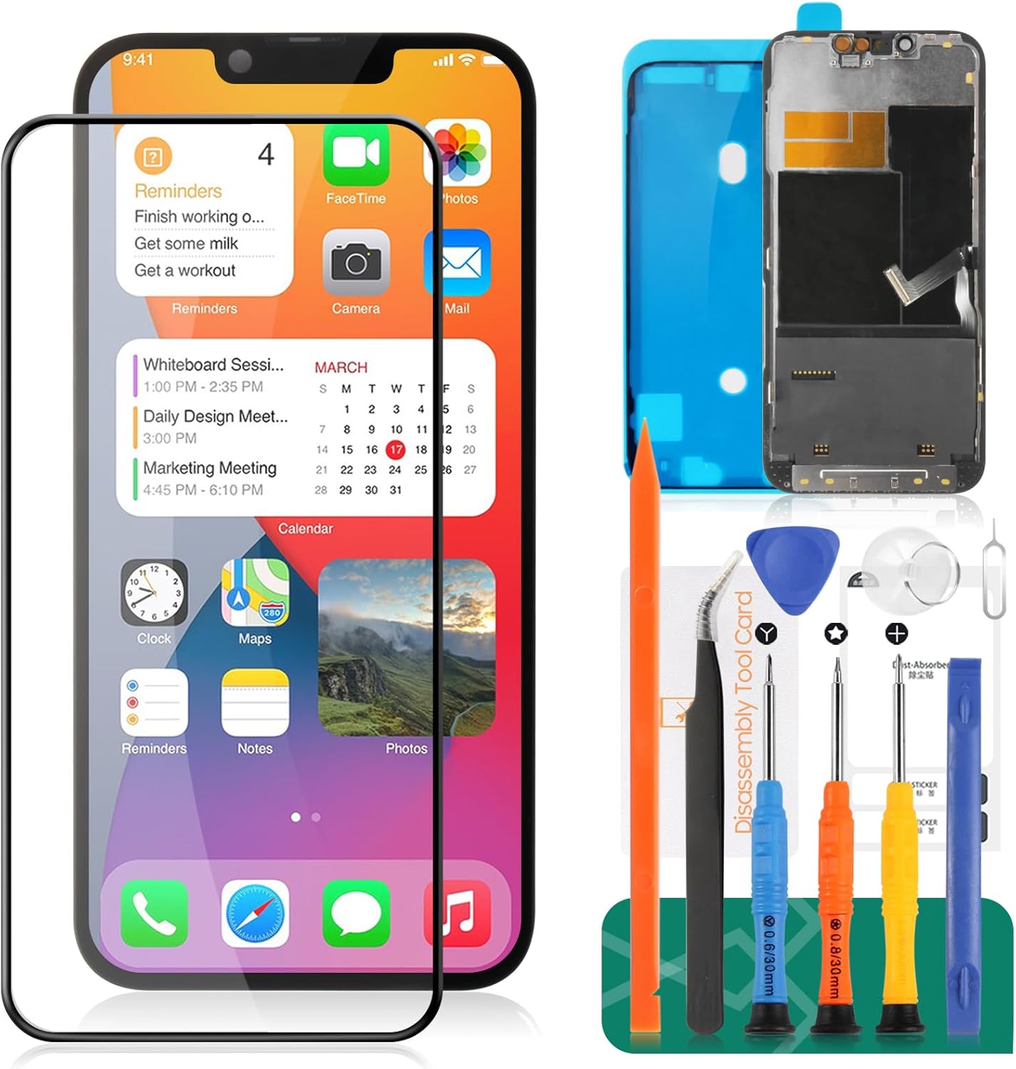 Srjtek Incell - Schermo LCD Ricambio per iPhone 13 Pro 6.1" - immagine 1