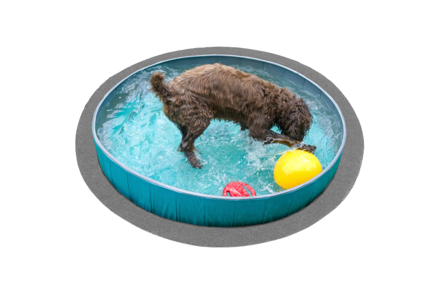 andiamo Campo di erba artificiale, polipropilene (PP), grigio, 395 cm, rotondo