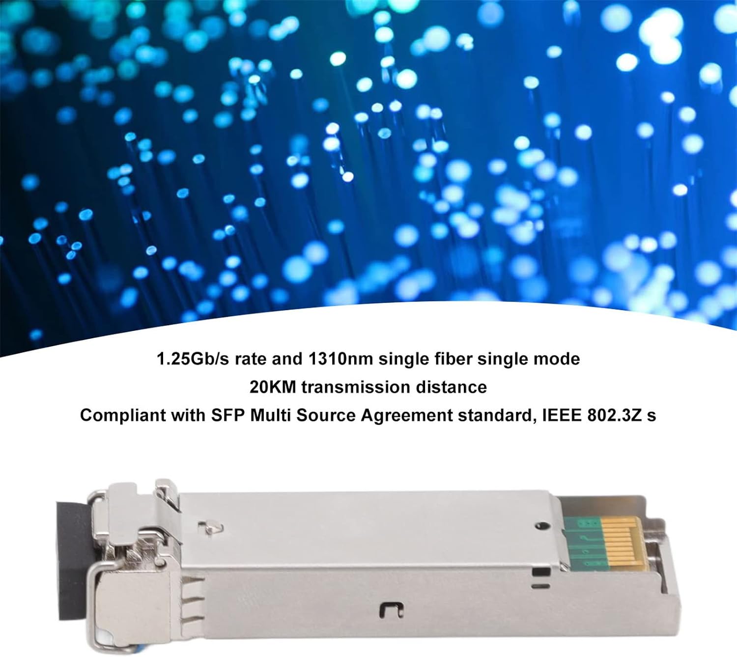 Yunseity SFP Transceiver, SFP-GE-LX-BIDI-SM1310 Fiber Transceiver ...
