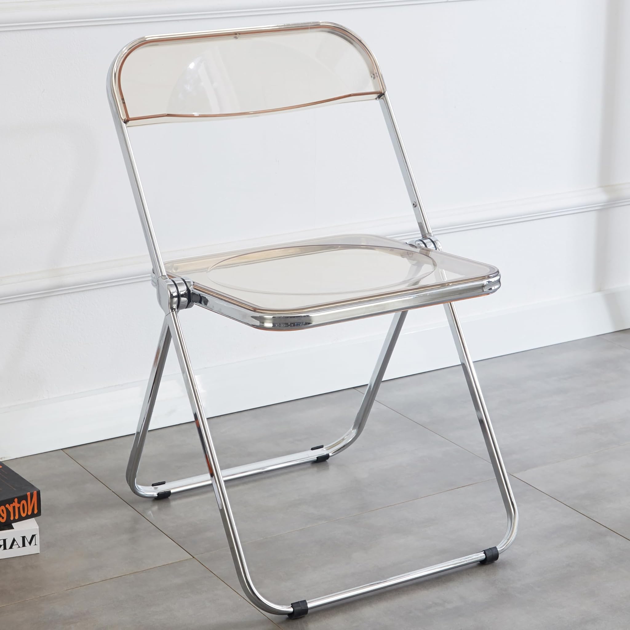 Kaihaowin Sedie Pieghevoli in Acrilico Giallo