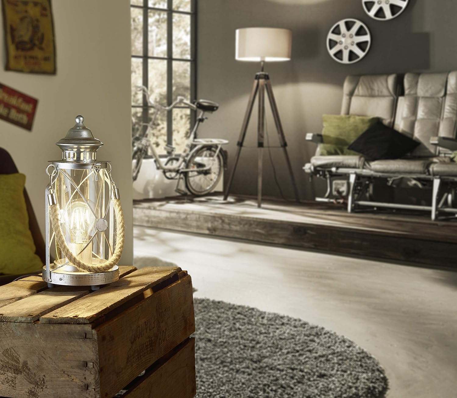 Eglo 49284 lampada da tavolo, Argento - immagine 4