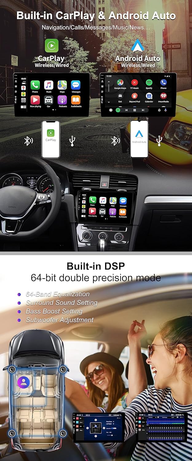 SXAUTO Autoradio Android 14 IPS per Golf 7 (2013-2018) - immagine 4