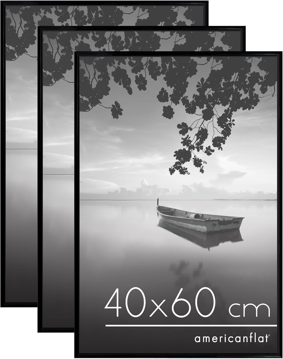 Americanflat Set 3 Cornici 40x60 cm - Nere - immagine 1
