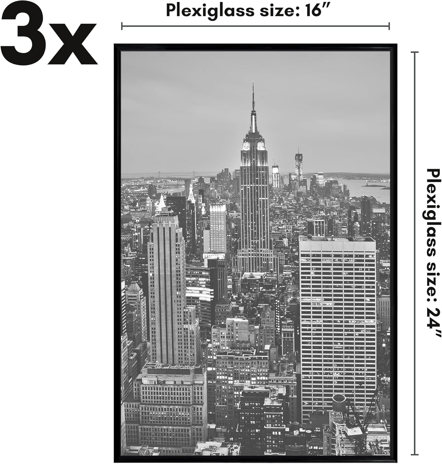 Americanflat Set 3 Cornici 40x60 cm - Nere - immagine 3