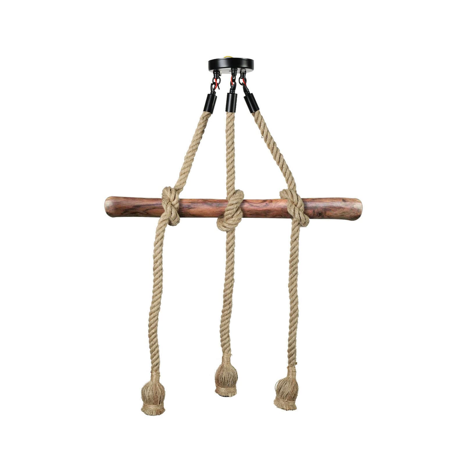 Lampadario Industriale Corda di Canapa Vintage E27