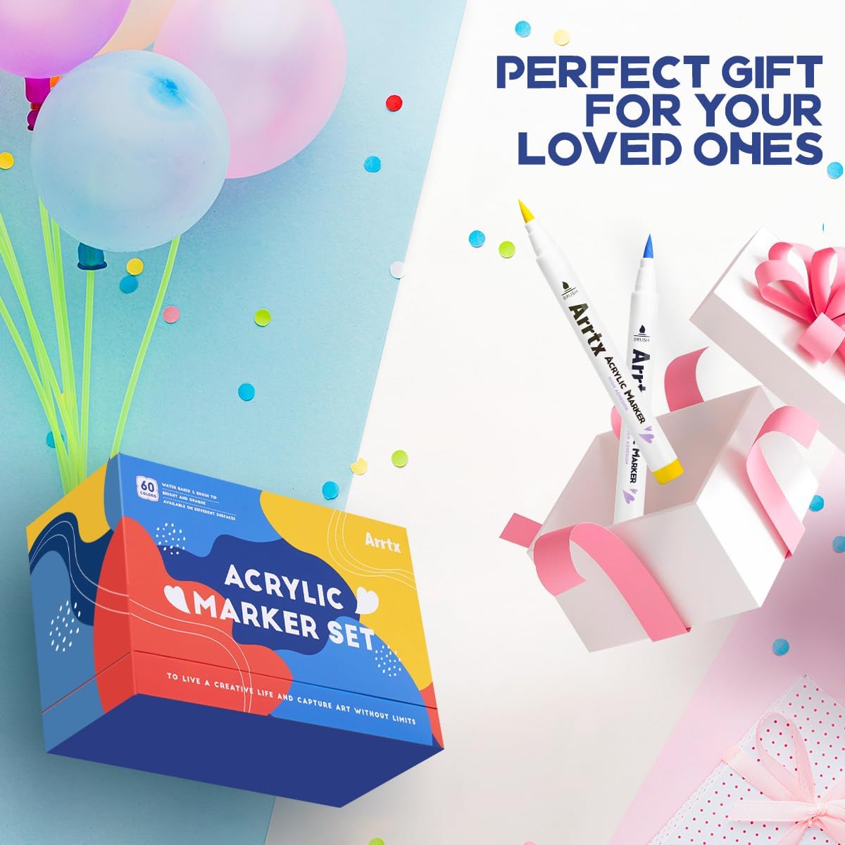 Arrtx Penne per Pittura Acrilica 60A con Punta a Pennello - immagine 2