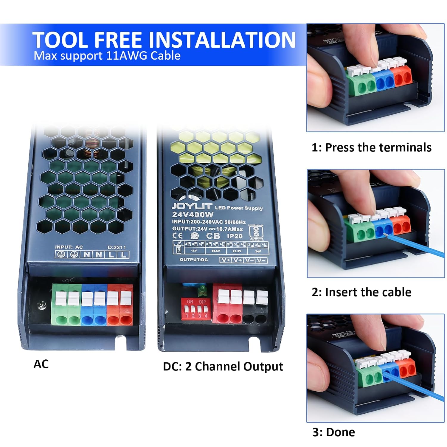 Joylit Alimentatore 24V 400W Professionale - immagine 5