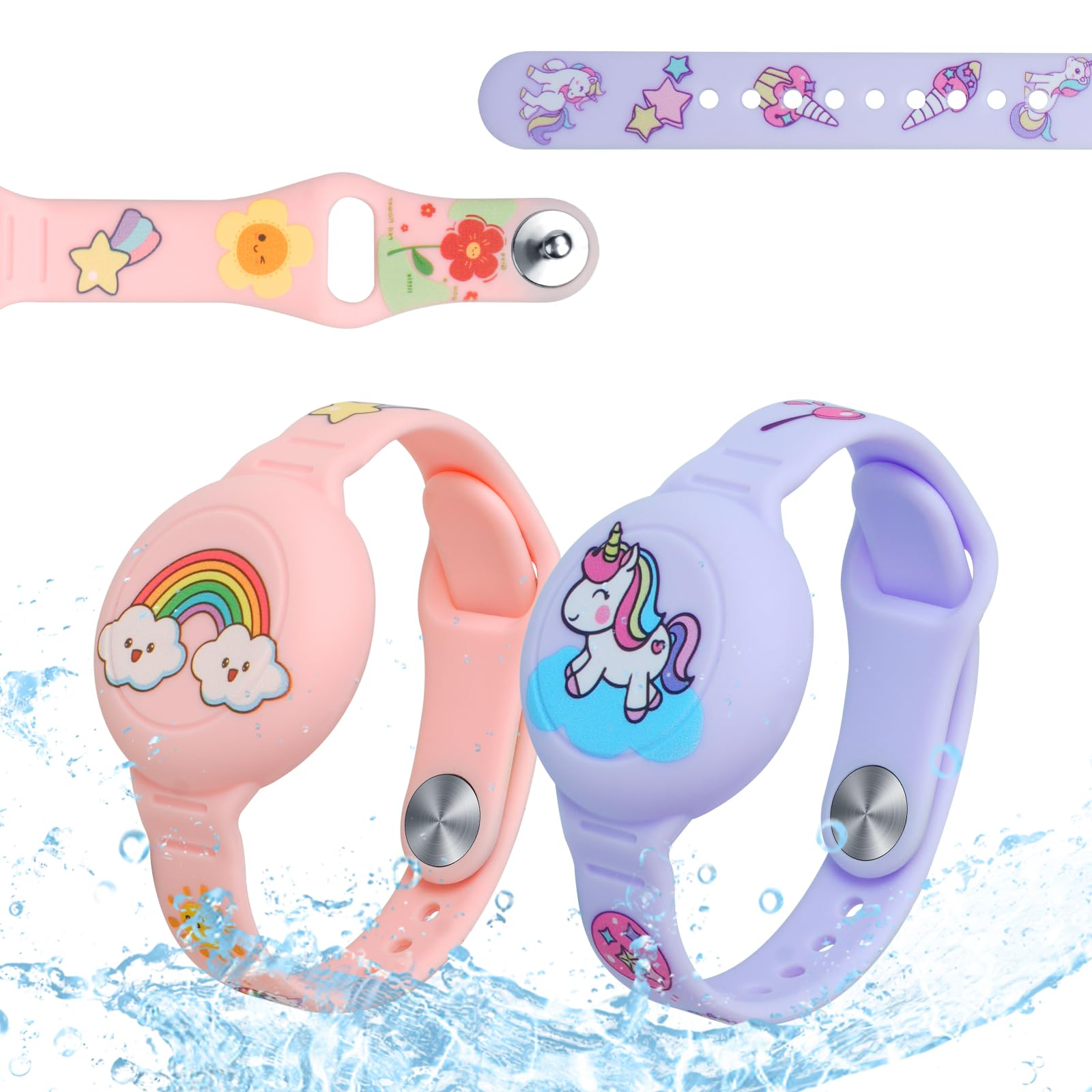 Axfee 2Pezzi Bracciale in Silicone per Bambini Airtag