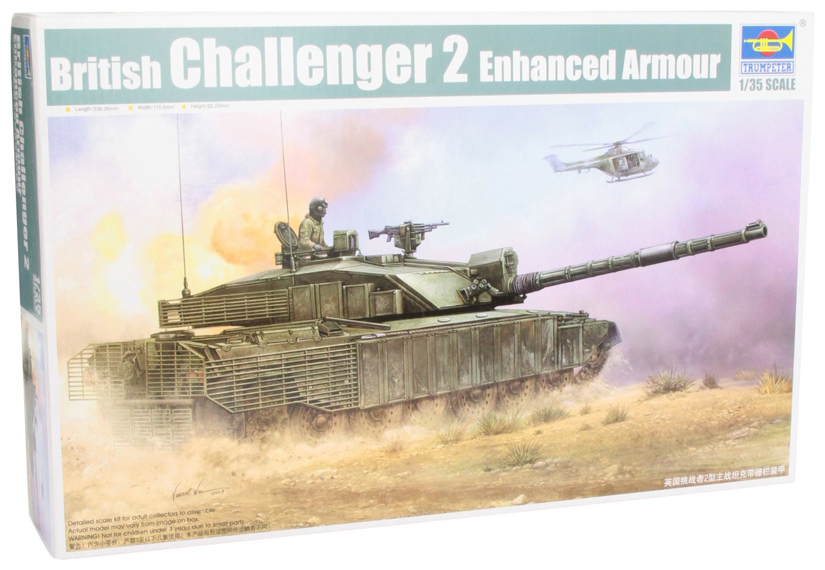 Trumpeter 1:35 - British Challenger 2 with Anti-Heat Fences (TRU01522)