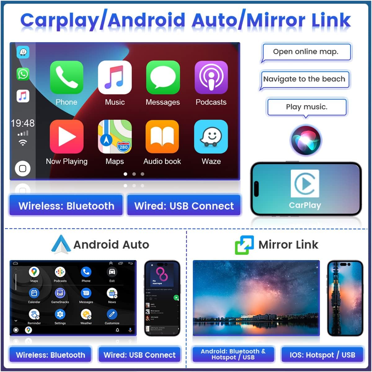 Hikity Stereo Auto Android 15 per Ford Focus 2004-2011, Argento - immagine 2