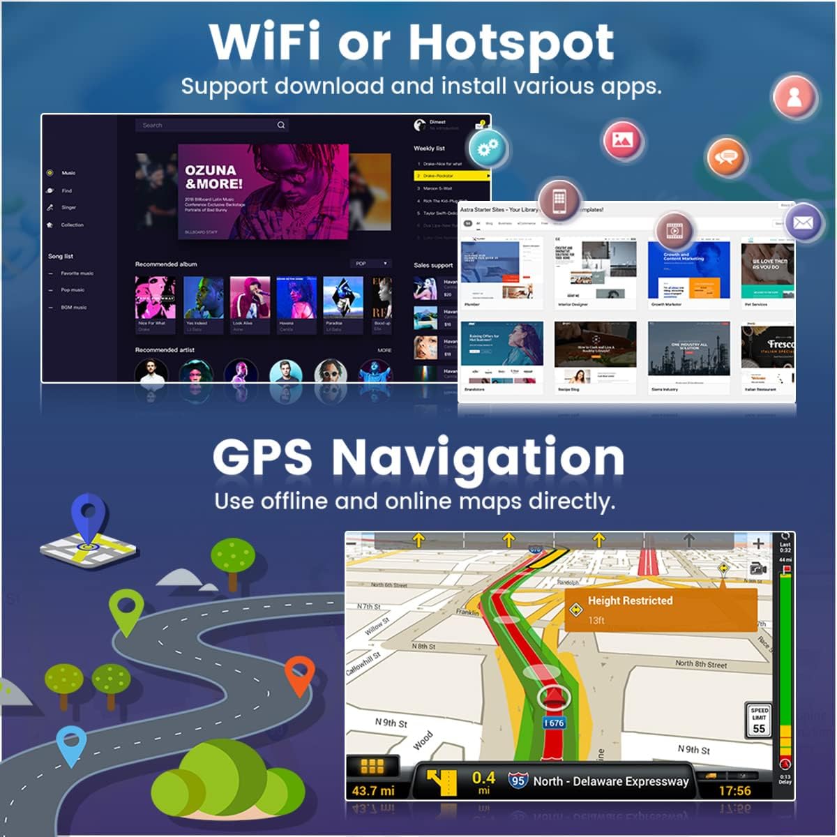 Hikity Stereo Auto Android 15 per Ford Focus 2004-2011, Argento - immagine 3