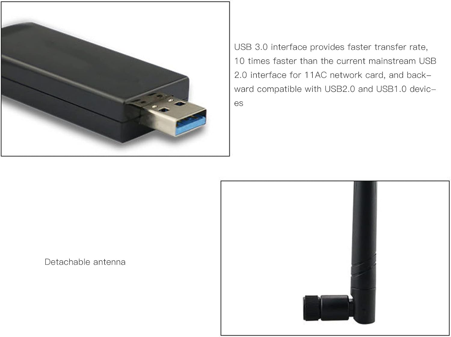 Gowenic Scheda di Rete Wireless USB 3.0 W50L 5DB - immagine 7