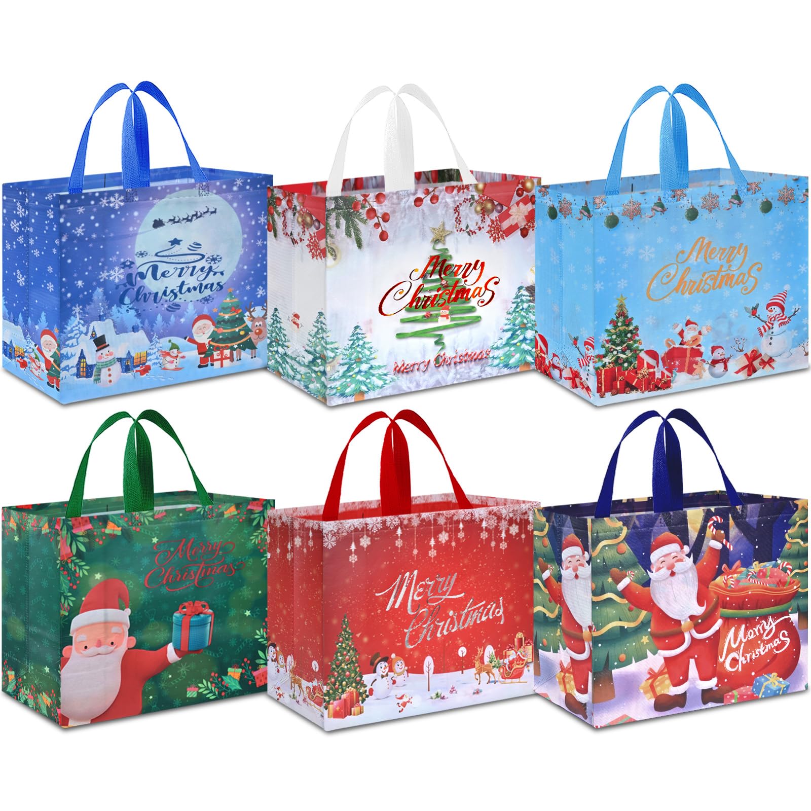 Ahfulife 6pcs Sacchetti Regalo di Natale 36×40×15cm