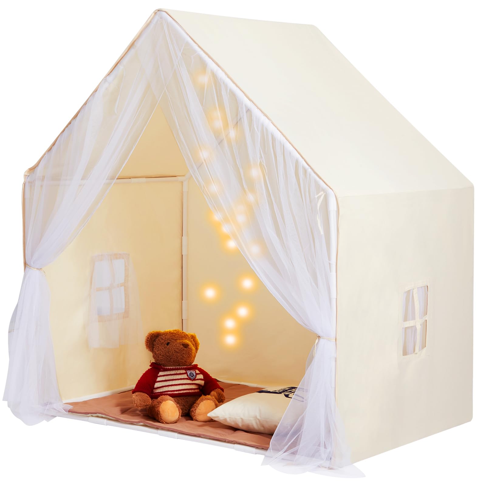 Vevor Tenda da Gioco per Bambini 1340x920x1530mm, Beige