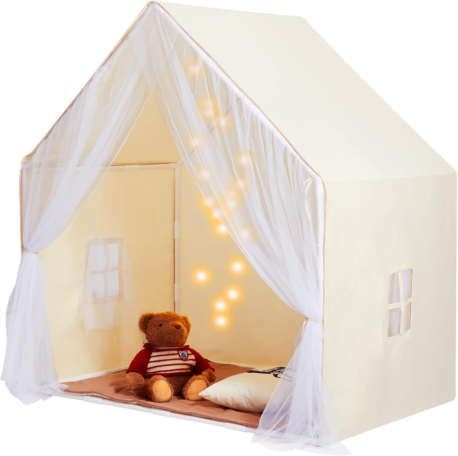 Vevor Tenda da Gioco per Bambini 1340x920x1530mm, Beige - immagine 1
