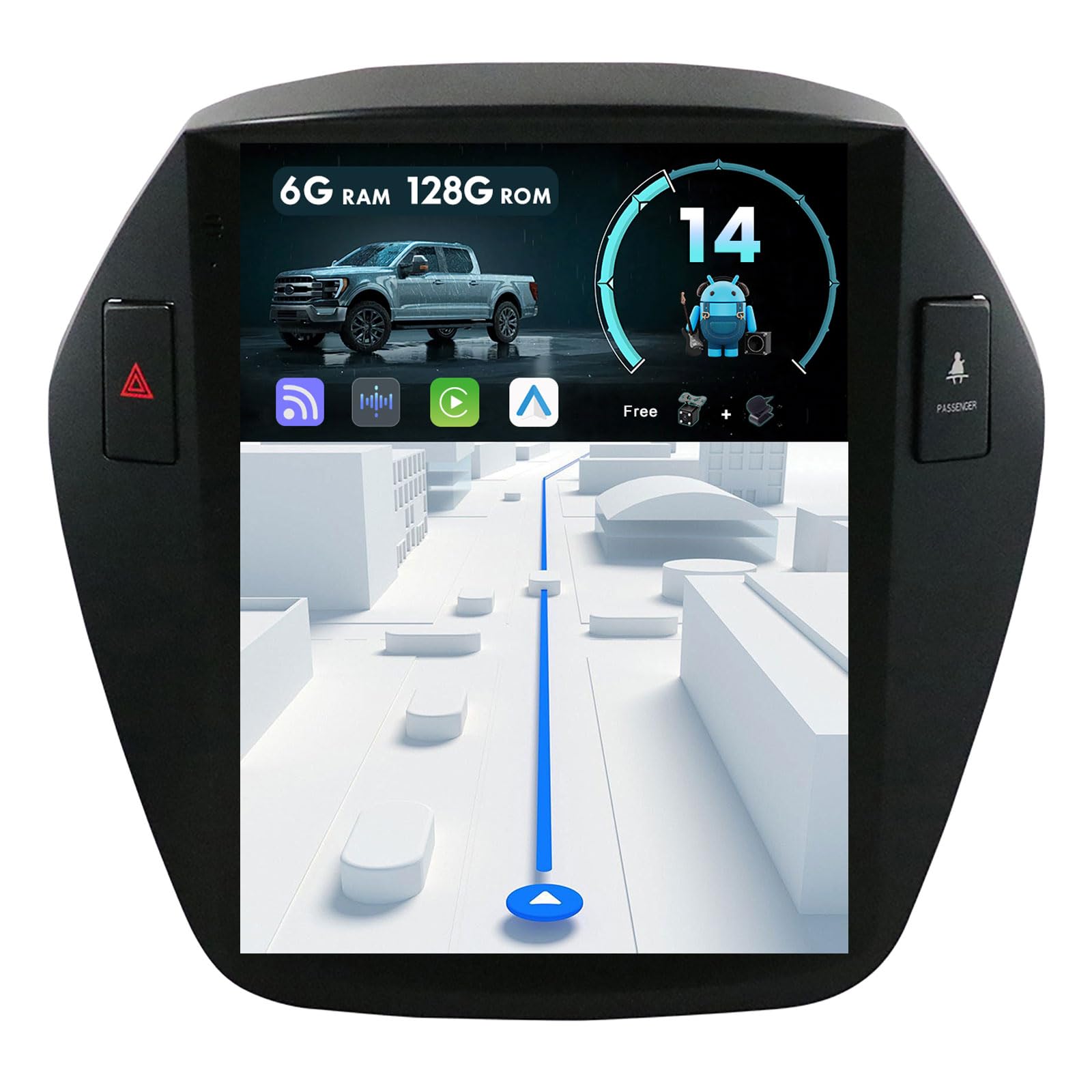 Autoradio Android 12 9.7" IPS per Hyundai IX35 Tucson