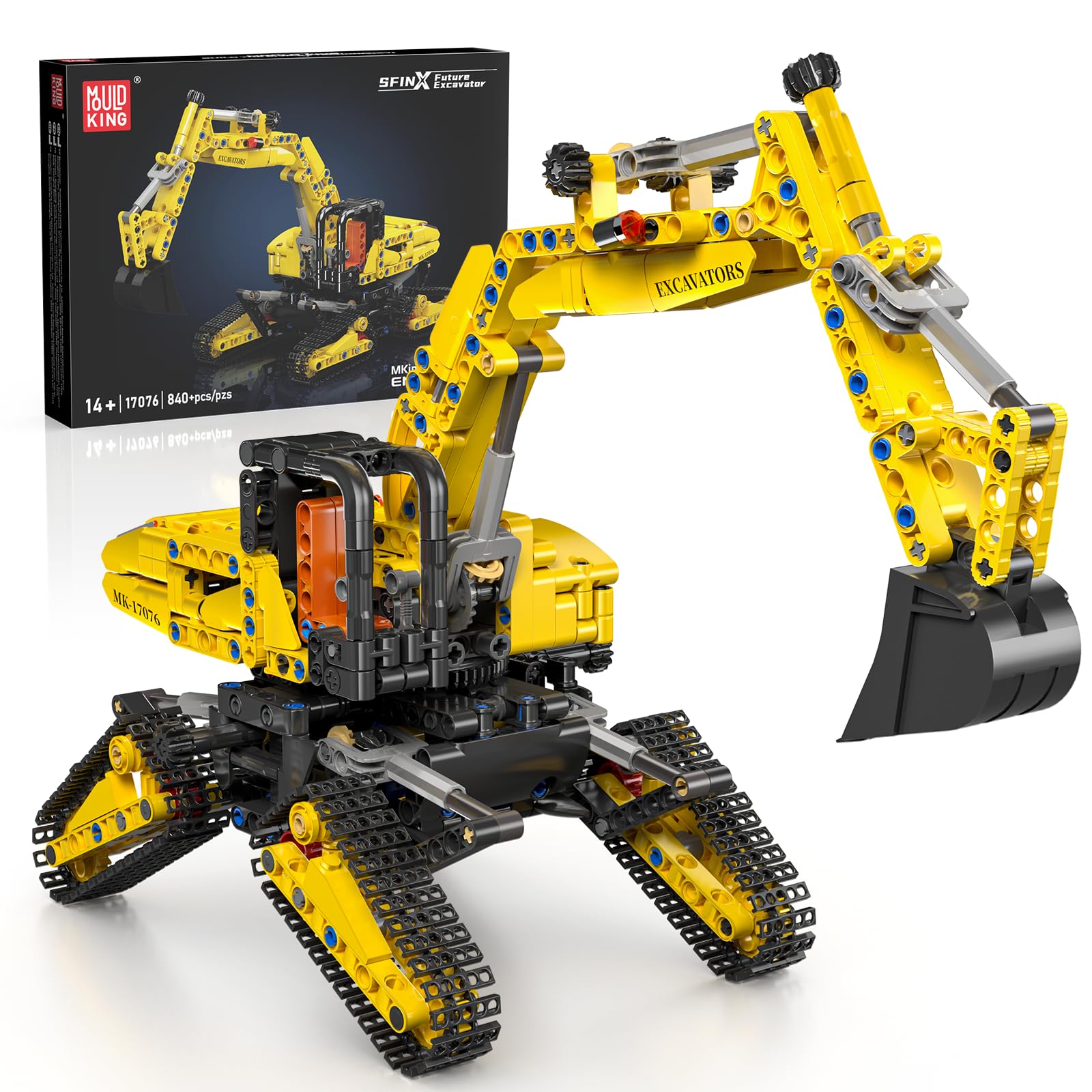 Mould King 17076 - Escavatore Cingolato SFINX 840 pezzi