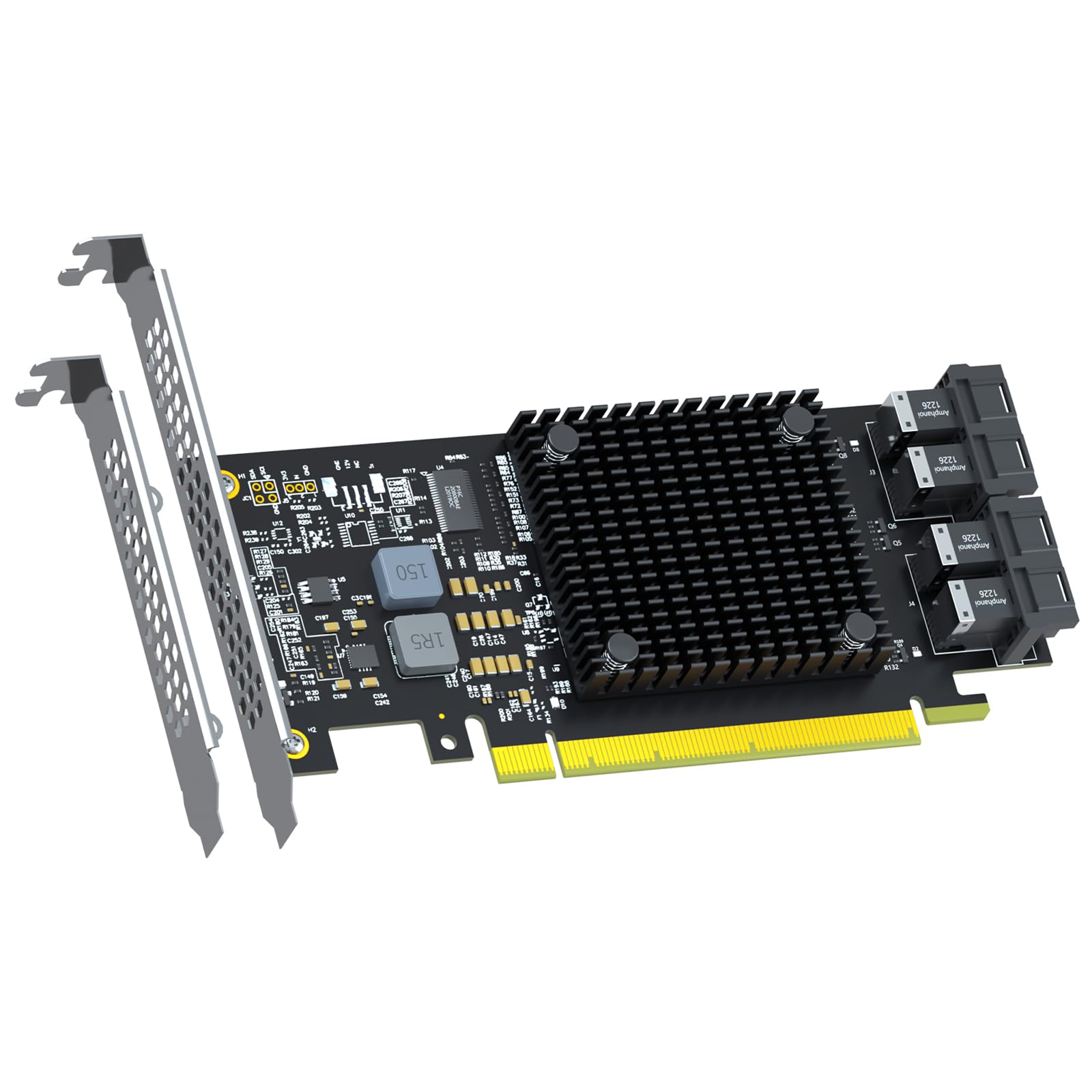 Glotrends ST583 - Adattatore PCIe 3.0 X16 4 Porte SFF-8643