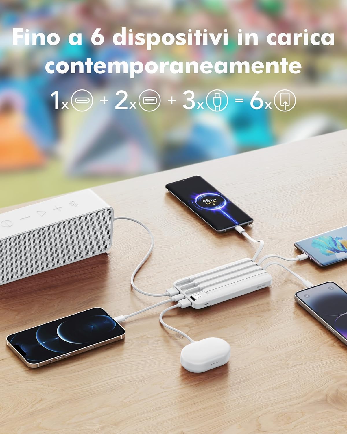 Charmast Power Bank 20000mAh con Cavi Integrati - immagine 3