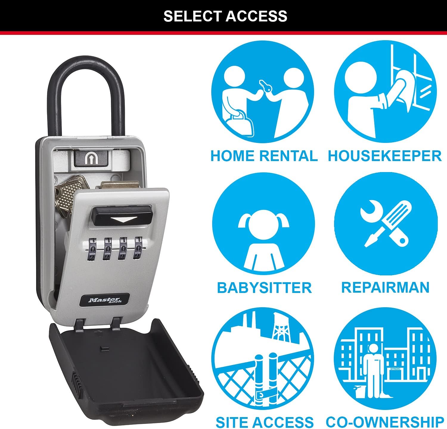 Master Lock 5424EURD Cassaforte per Chiavi con Arco - immagine 3