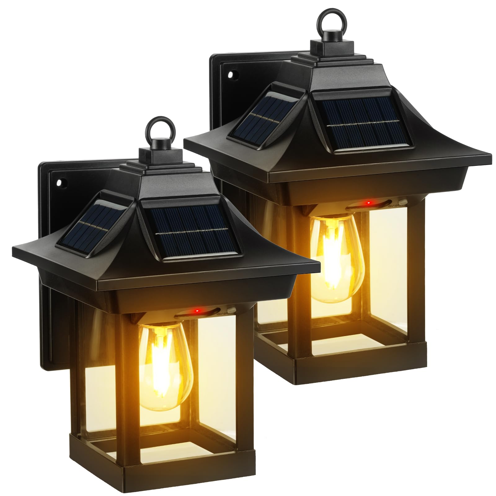 Flintronic Lampada da Parete Solare con Sensore, 2 Pezzi