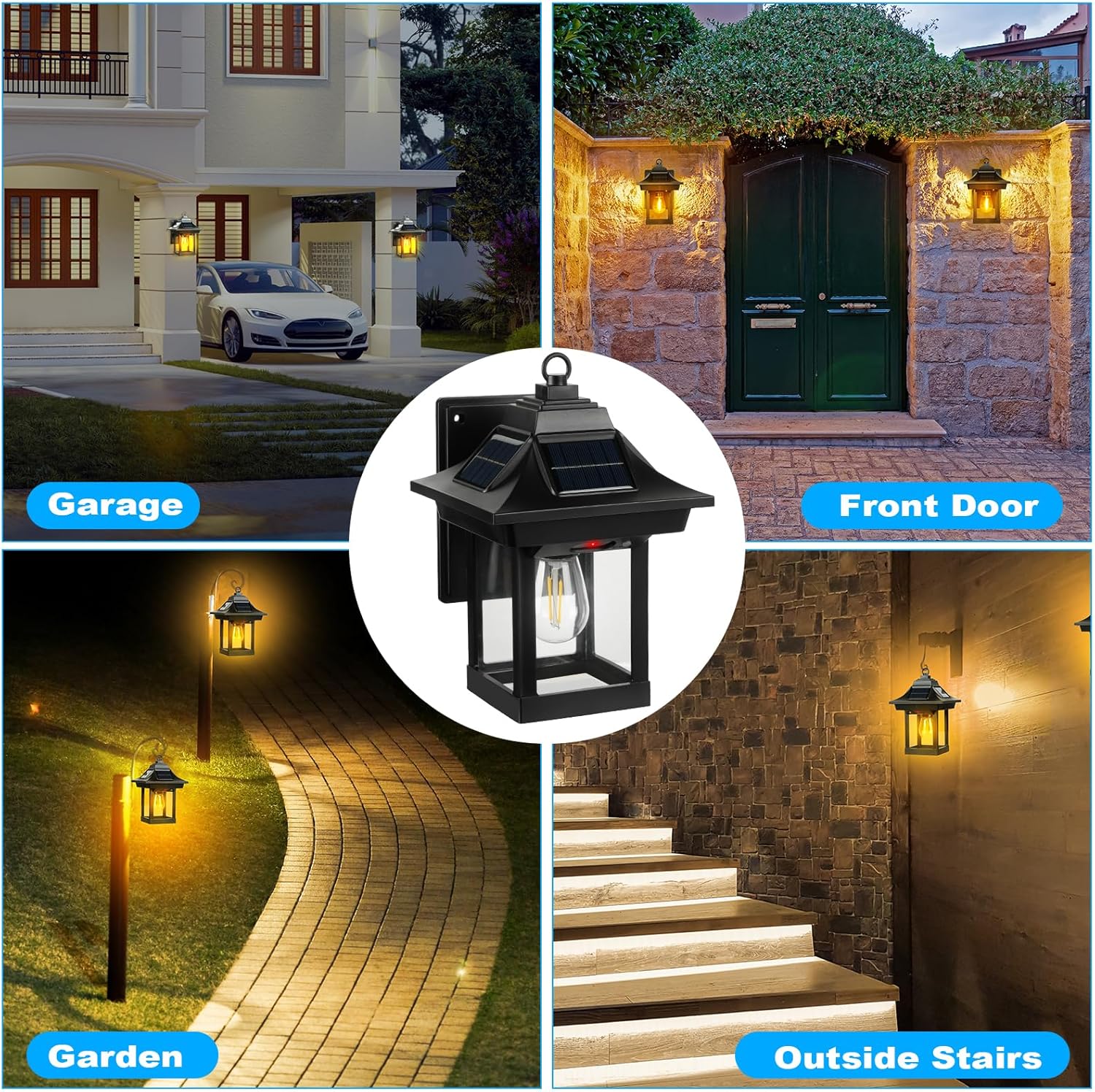 Flintronic Lampada da Parete Solare con Sensore, 2 Pezzi - immagine 8