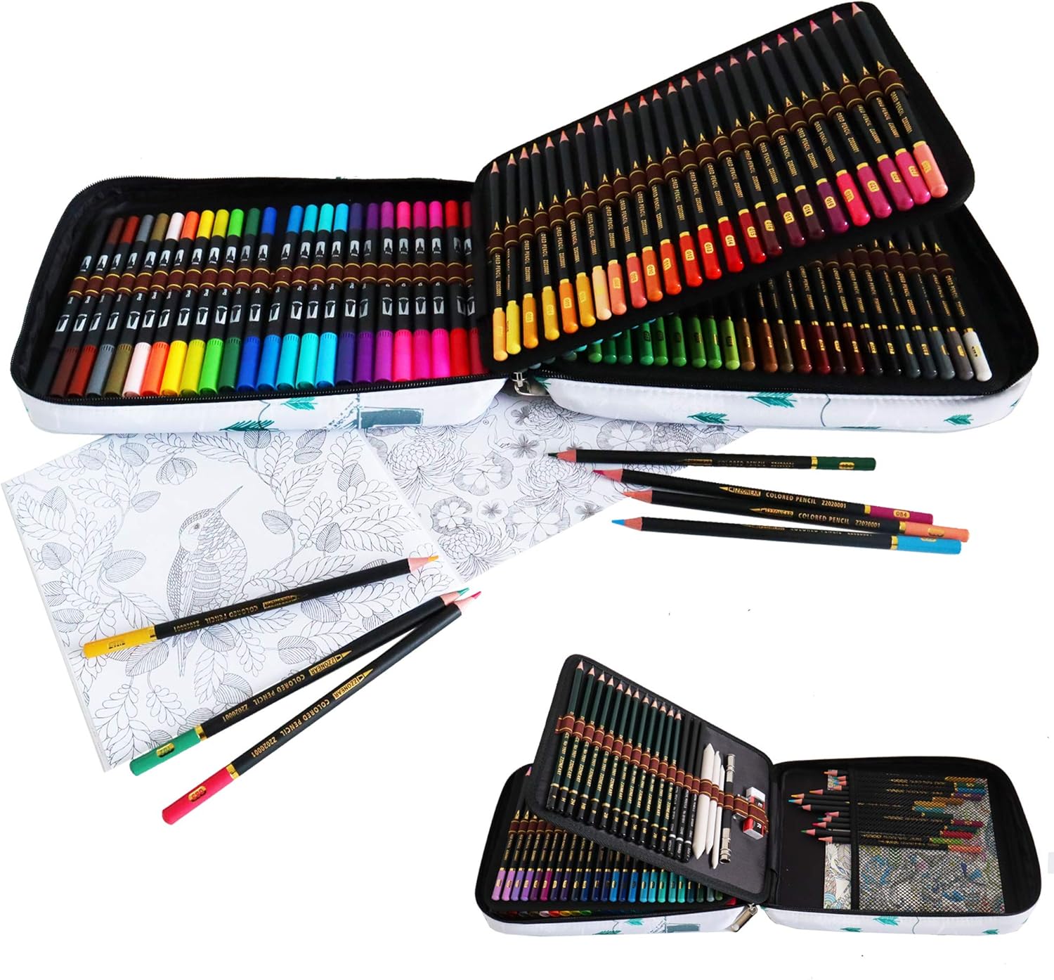 Set 24 Pennarelli Punta Pennello e 96 Matite Colorate - immagine 1