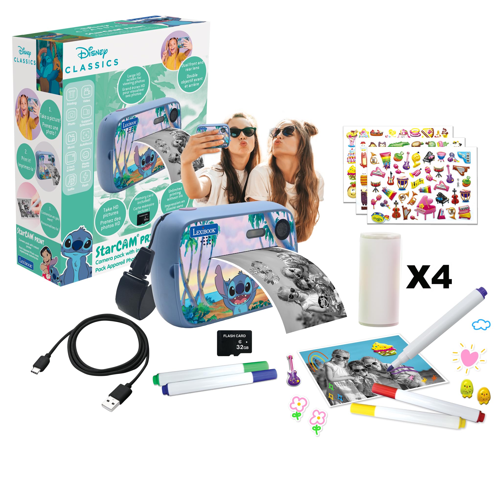 Lexibook Starcam - Appareil Photo + Vidéo Instantané, Bleu