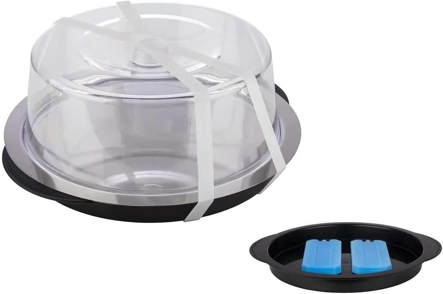 Aps Thermo Tray Set Ø 35 cm, Altezza 15 cm, Nero - immagine 1